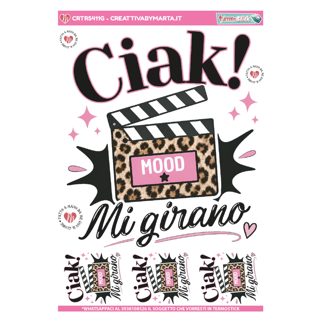 Grafica Ciak Mood Mi girano leopardata