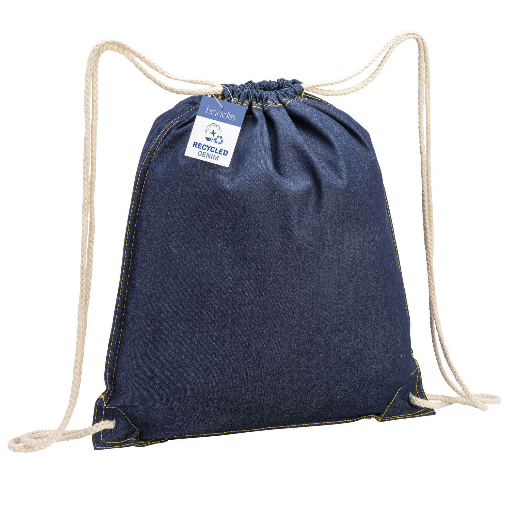 Zaino a sacco in denim riciclato