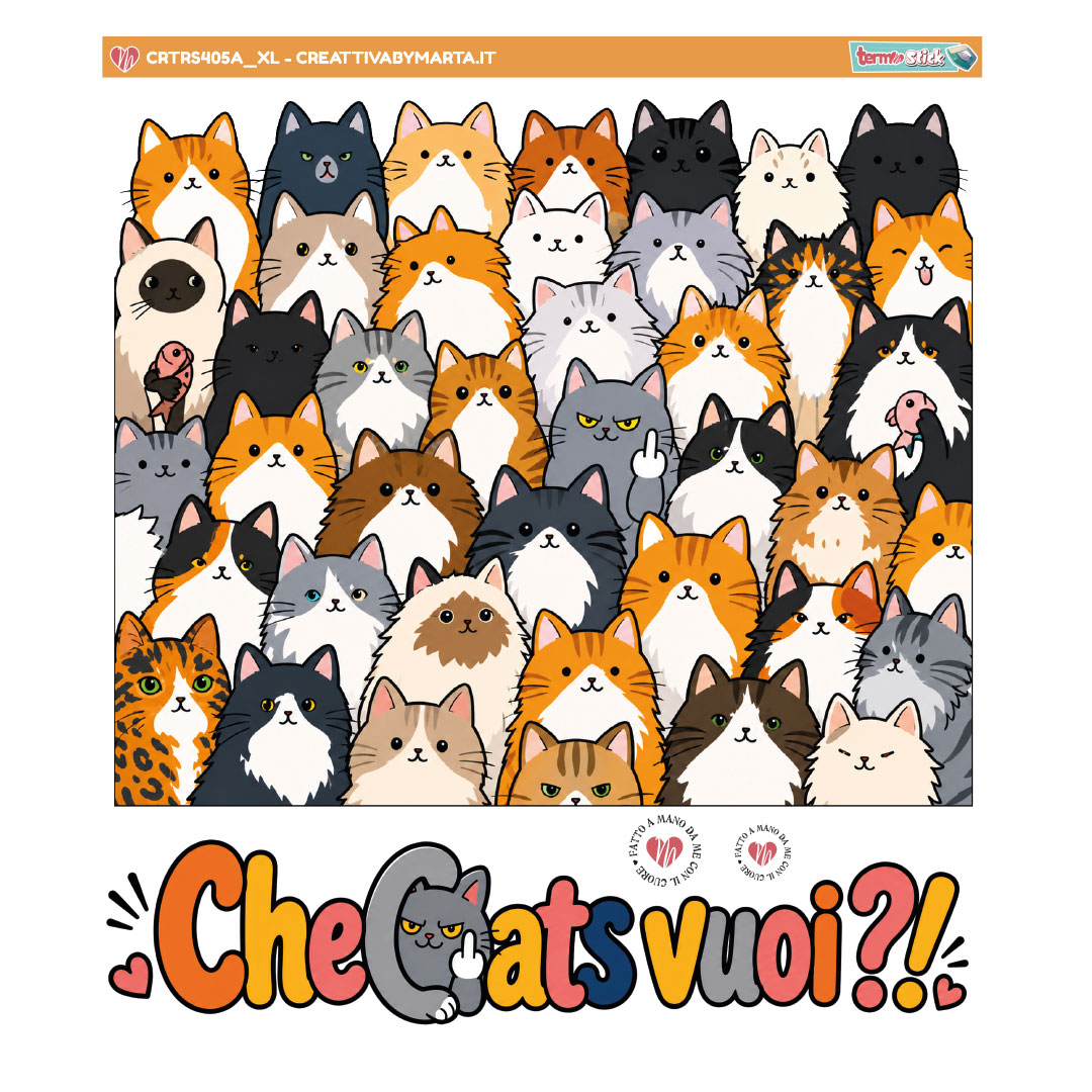 Illustrazione di tanti gatti colorati insieme