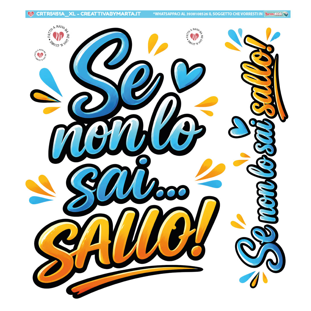 Scritta colorata Se non lo sai sauo