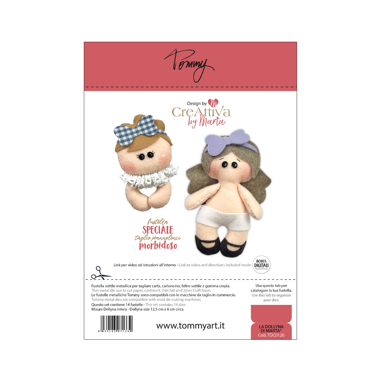 Confezione fustelle Tommy con bamboline in feltro