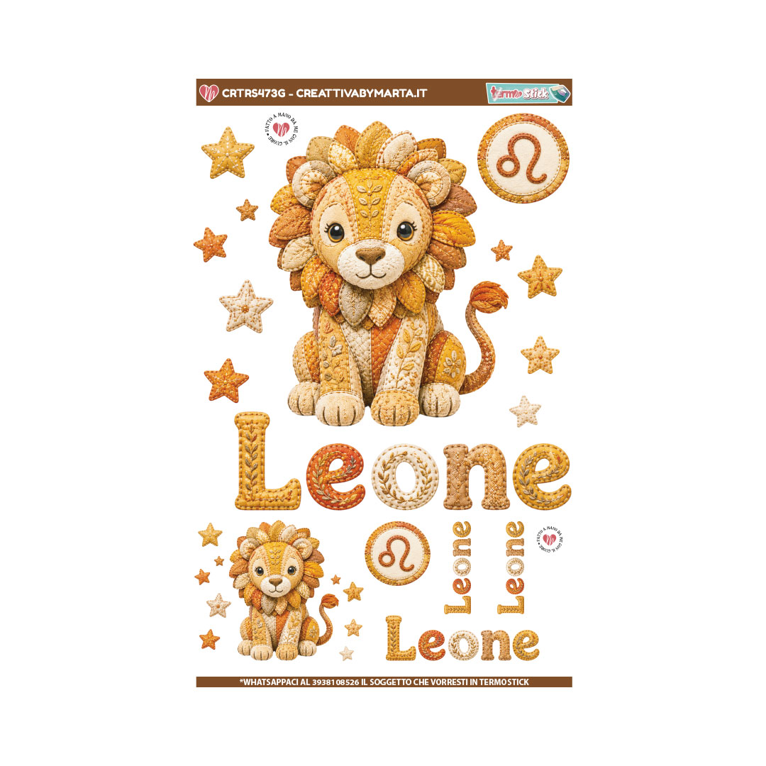 Illustrazione leone segno zodiacale Leone con stelle