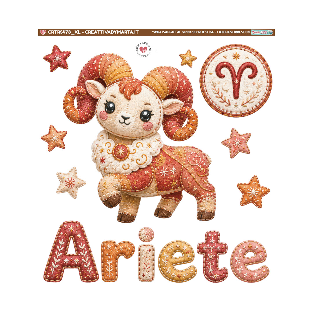 Illustrazione ariete segno zodiacale Ariete decorato