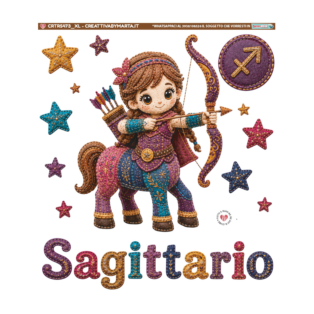 Centauro Sagittario colorato con arco e freccia