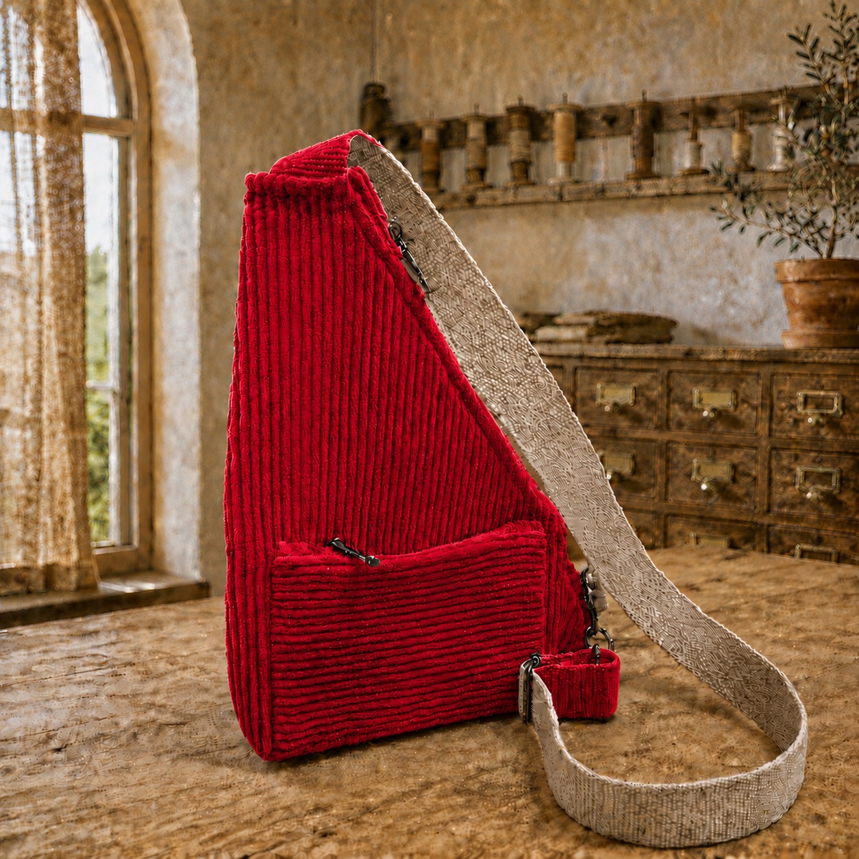 kit marsupio cross bag in velluto a coste + cartamodello crkit669