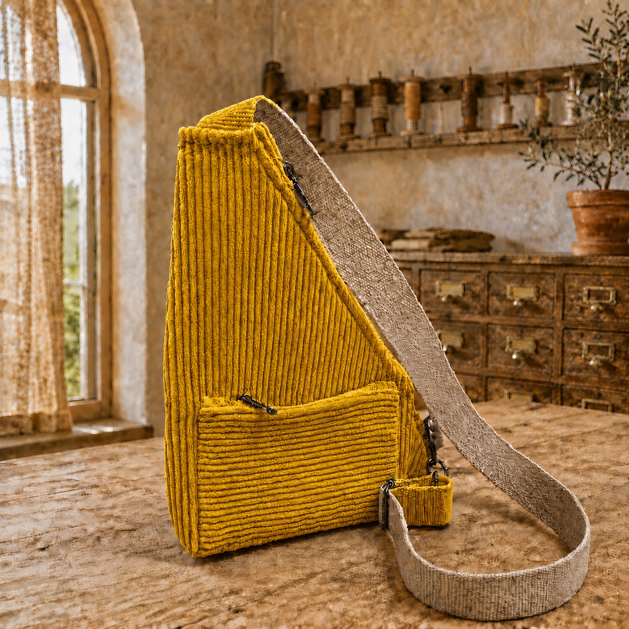 kit marsupio cross bag in velluto a coste + cartamodello crkit669