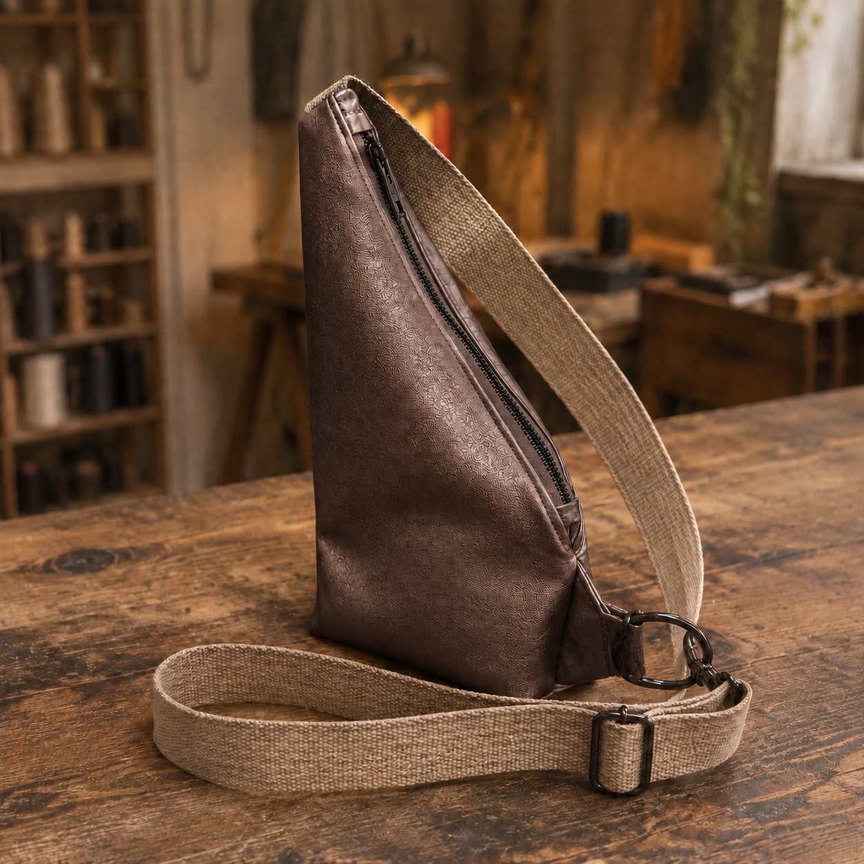 kit marsupio cross bag in ecopelle metal + cartamodello – crkit670
