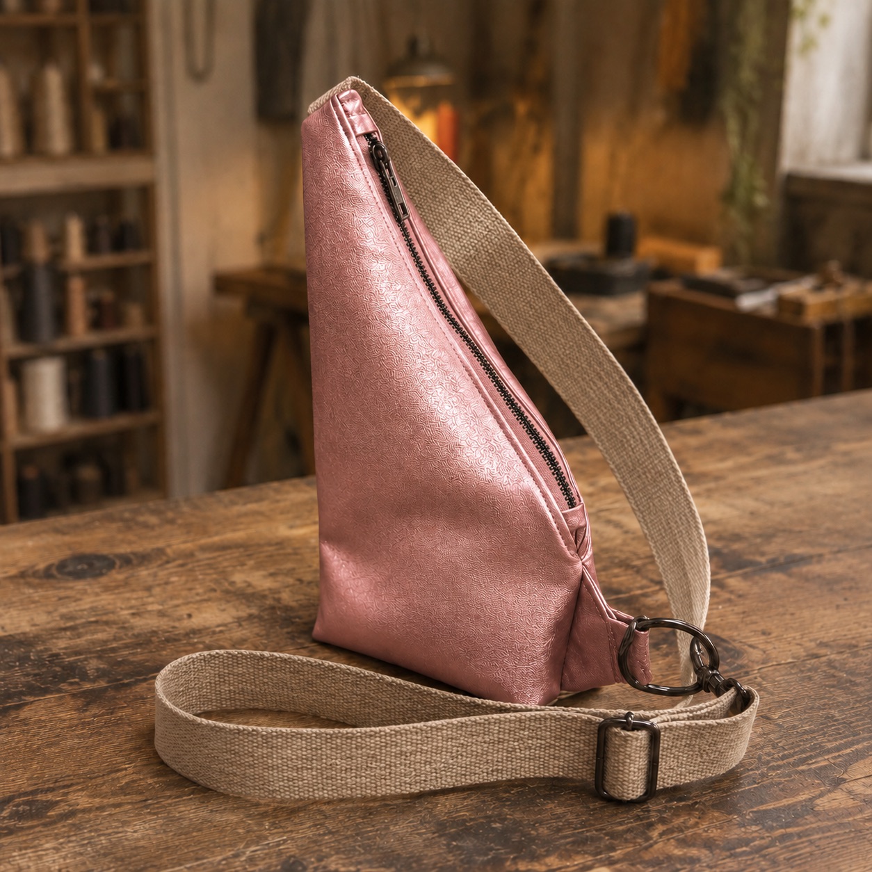 kit marsupio cross bag in ecopelle metal + cartamodello – crkit670