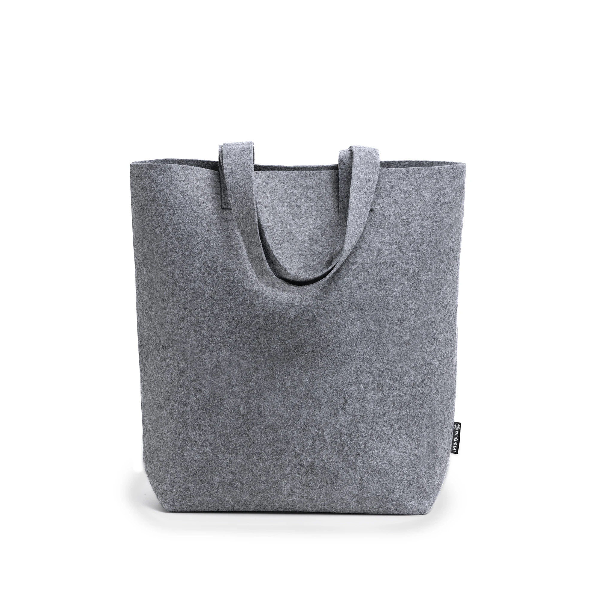 Borsa tote grigia in feltro riciclato